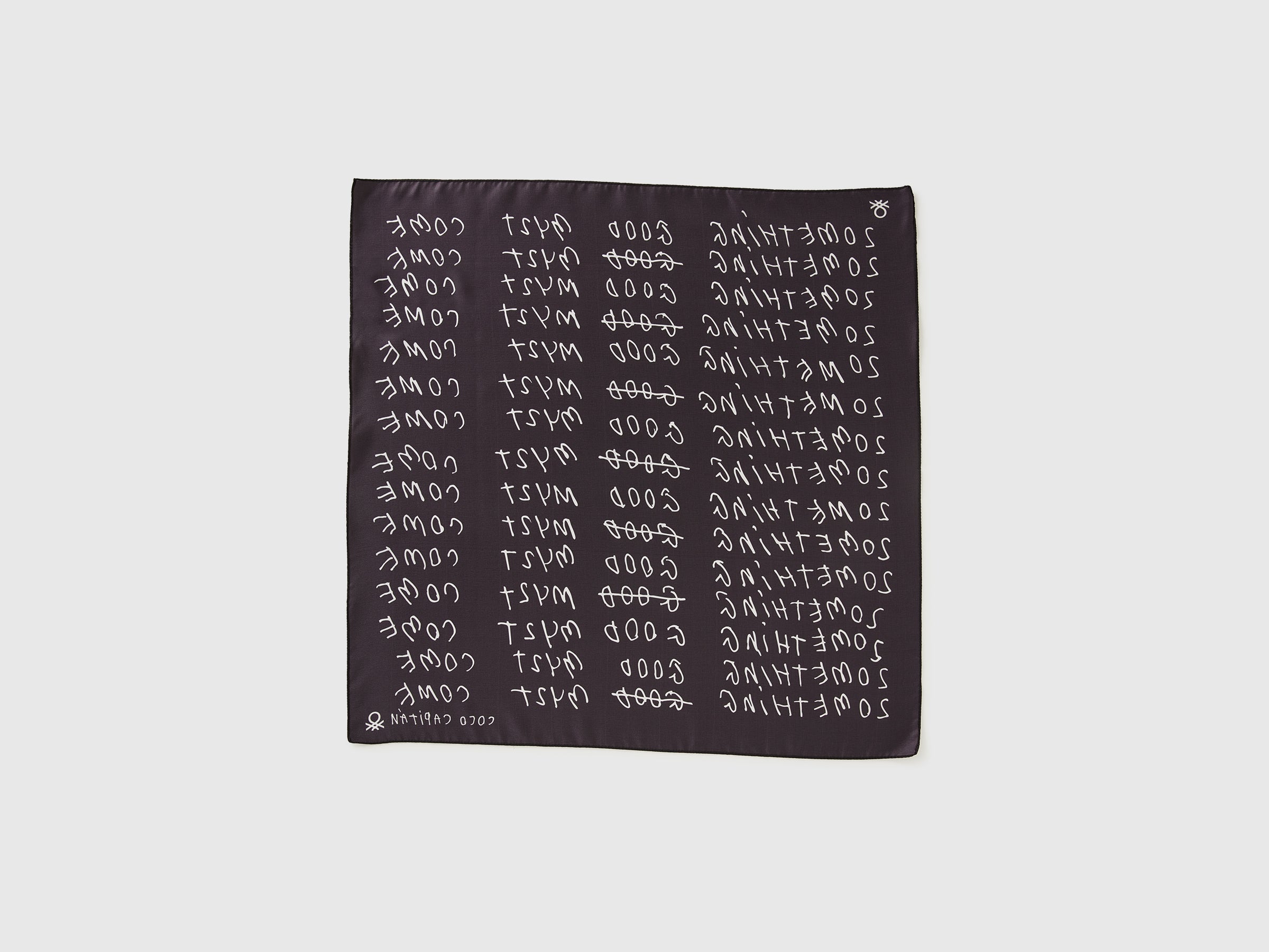 United Colors of Benetton foulard quadrato nero Coco Capitán cotone