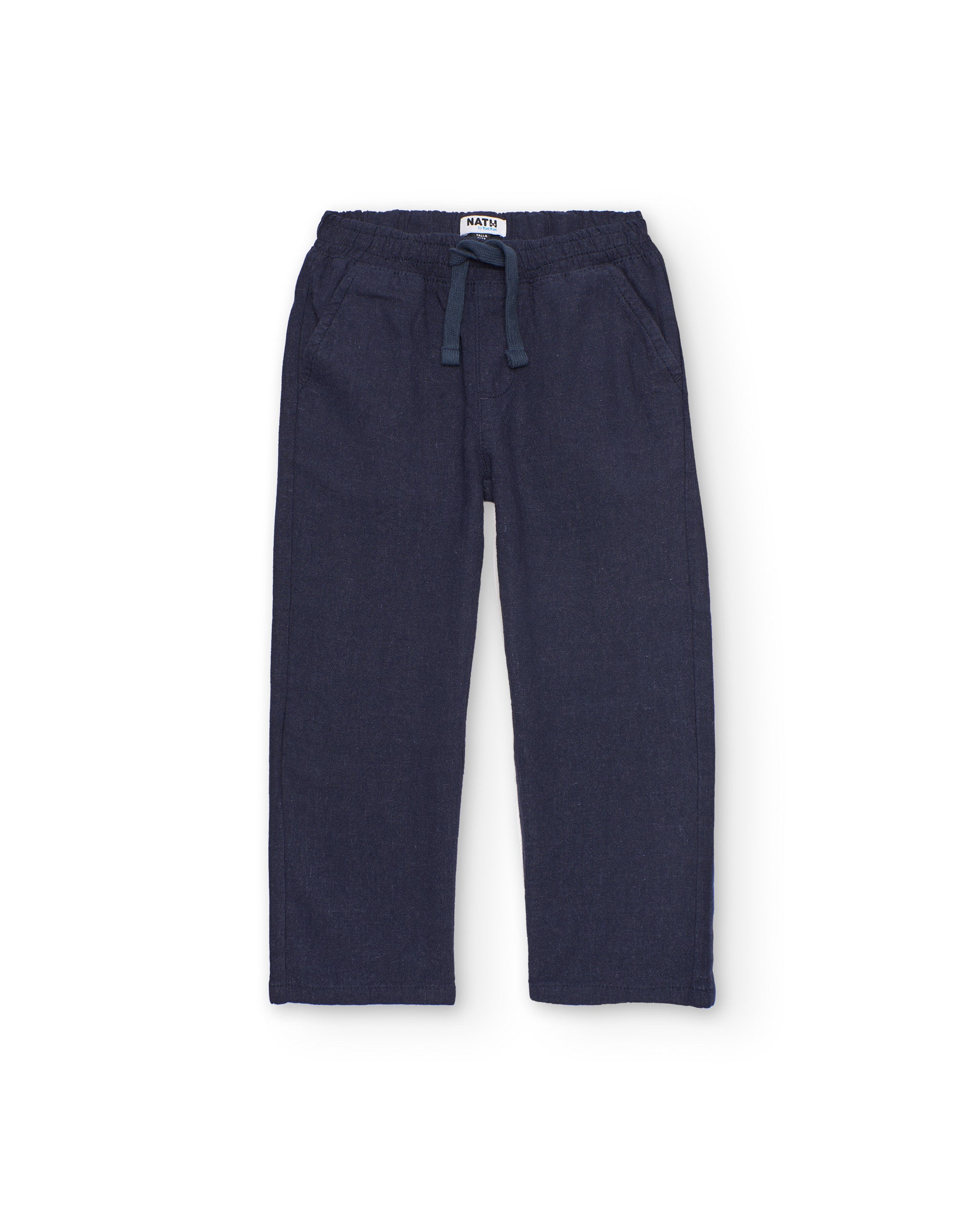 TucTuc Pantaloni bambino navy dritti vita elastica
