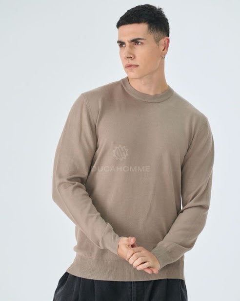 Sottosopra ANW86203 maglioncino uomo girocollo viscosa nero