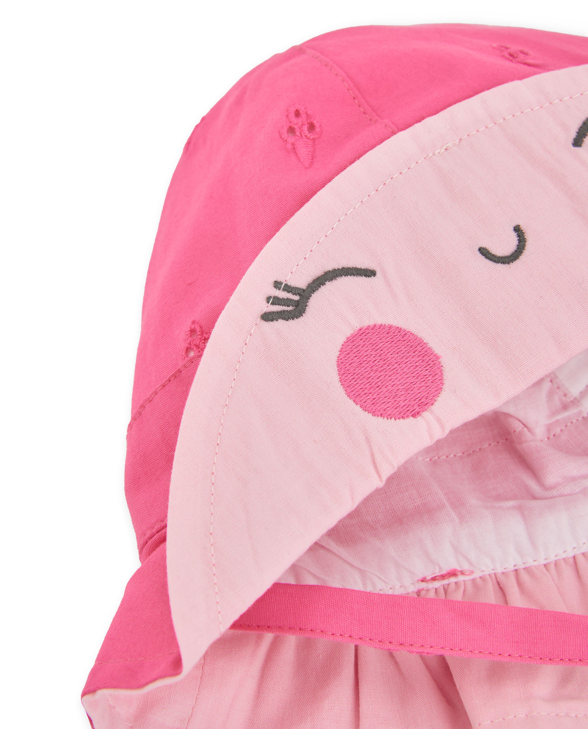 TucTuc Accessori cappellino neonato rosa tessuto