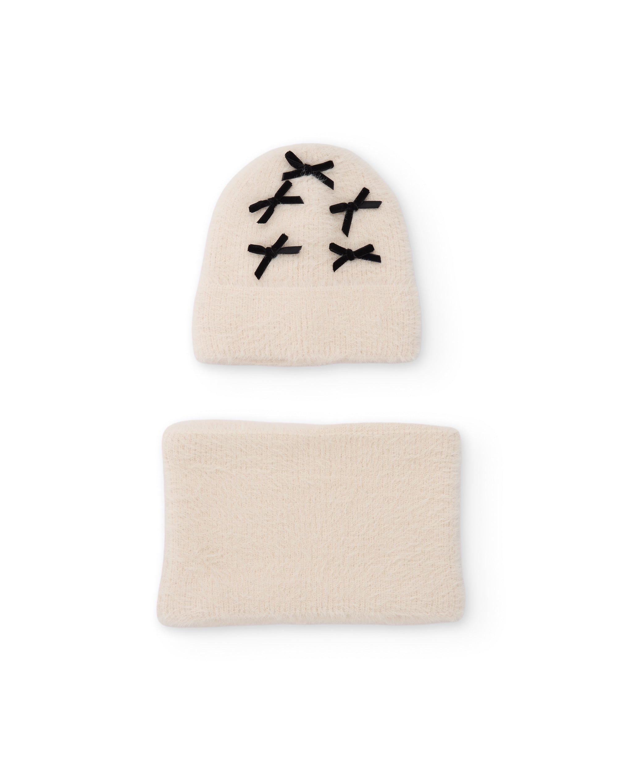 TucTuc Accessori Set Tricot Ecrù Berretto Scaldacollo