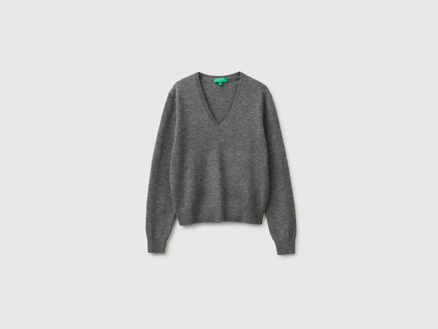 United Colors of Benetton Maglione Lana Merino Scollo V M
