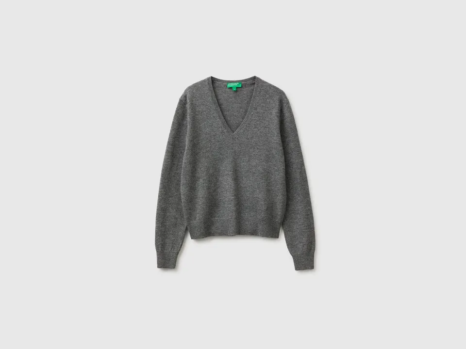 United Colors of Benetton Maglione Lana Merino Scollo V M