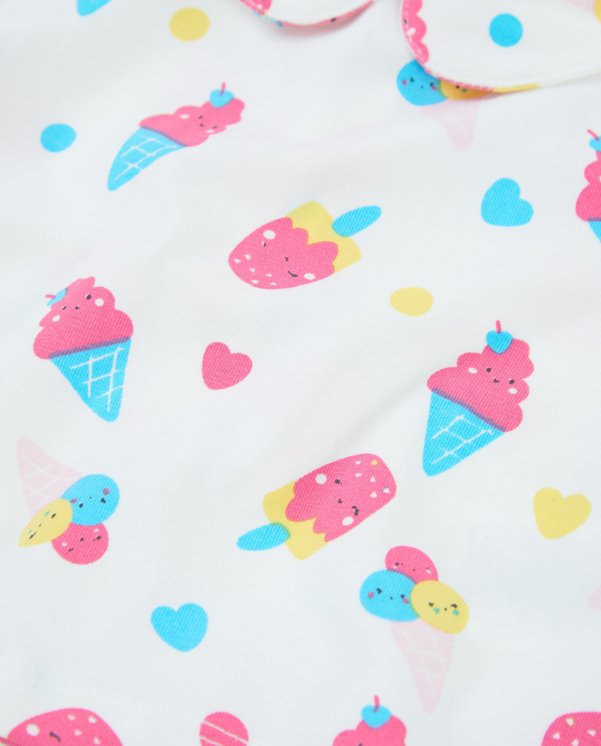 TucTuc Completi completo neonata bianco stampa gelati