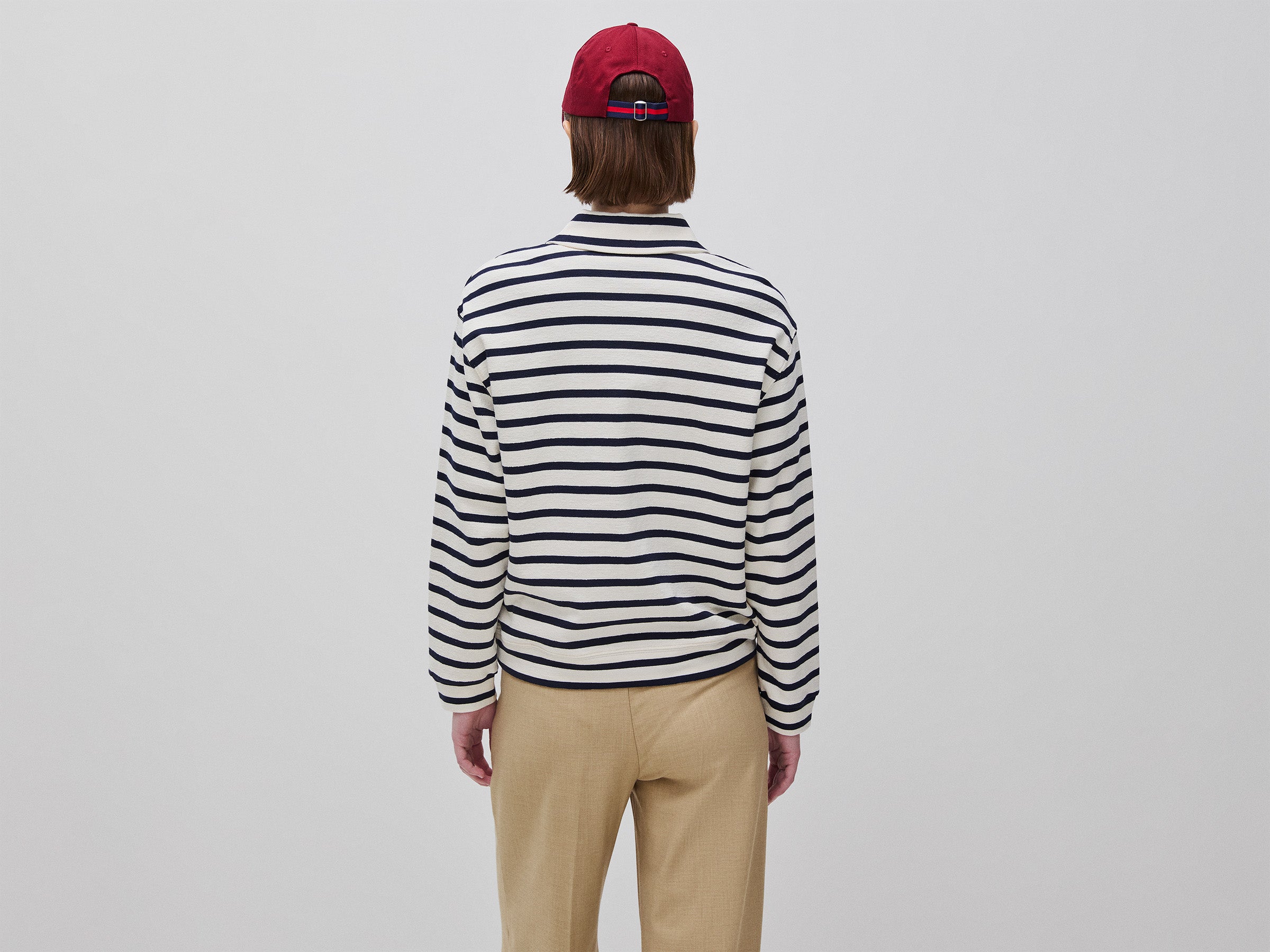 Benetton Sweatshirts Polo righe felpa cotone taglia M