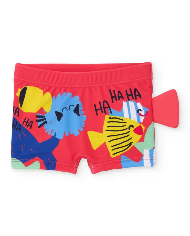 TucTuc Costumi Boxer Mare Bambino Rosso 4 Anni Pesci