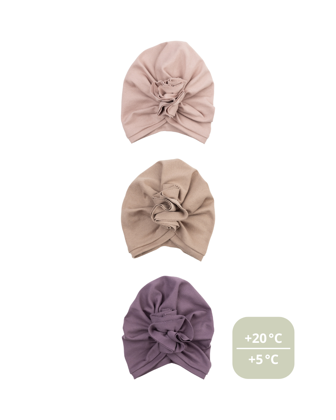 Woolly Organic Ruffle Turban turbante cotone taglia baby