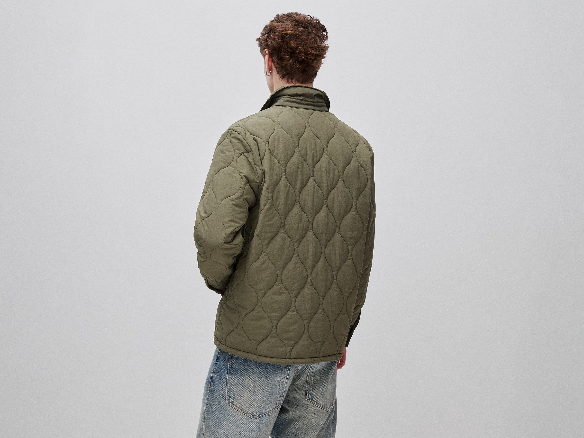 Benetton Giacca Trapuntata Nylon Imbottita Riciclata