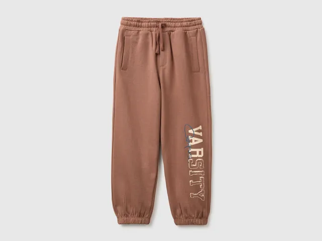 United Colors of Benetton Pantalone tuta pantalone felpa cotone stampa