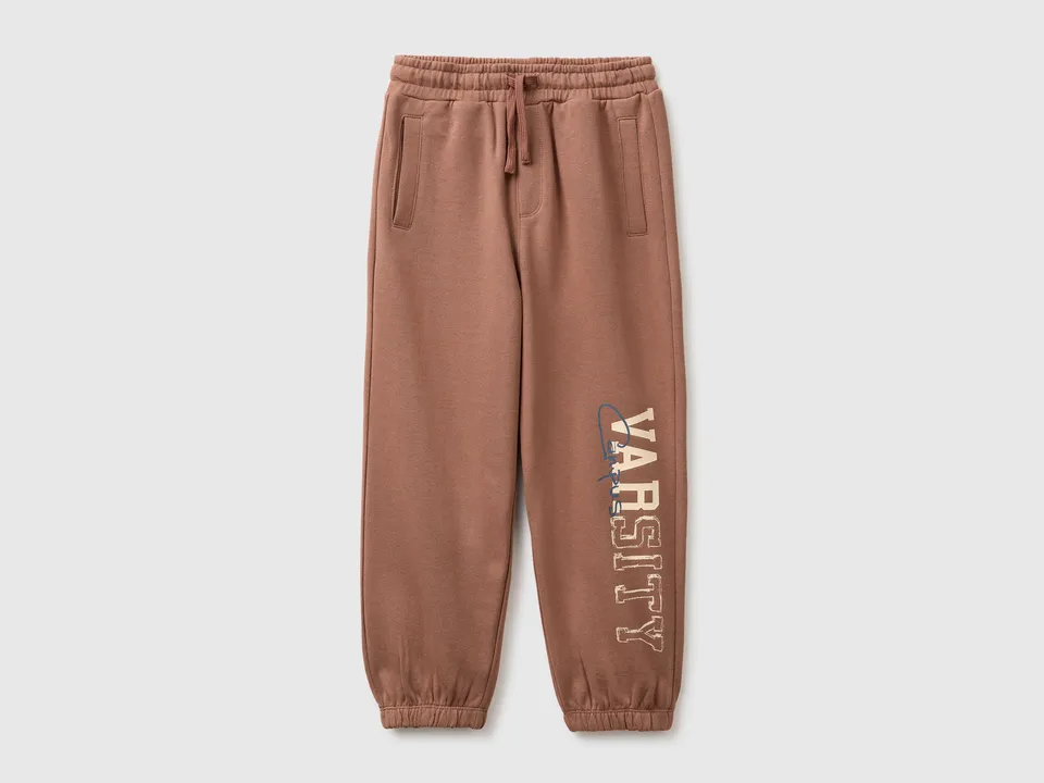 United Colors of Benetton Pantalone tuta pantalone felpa cotone stampa