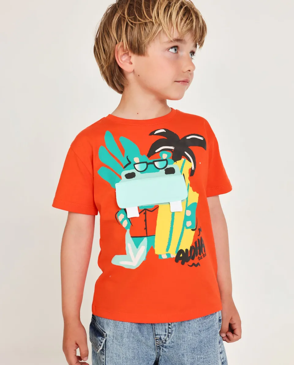 TucTuc Magliette T-shirt Taschino Maglia Rossa Cotone