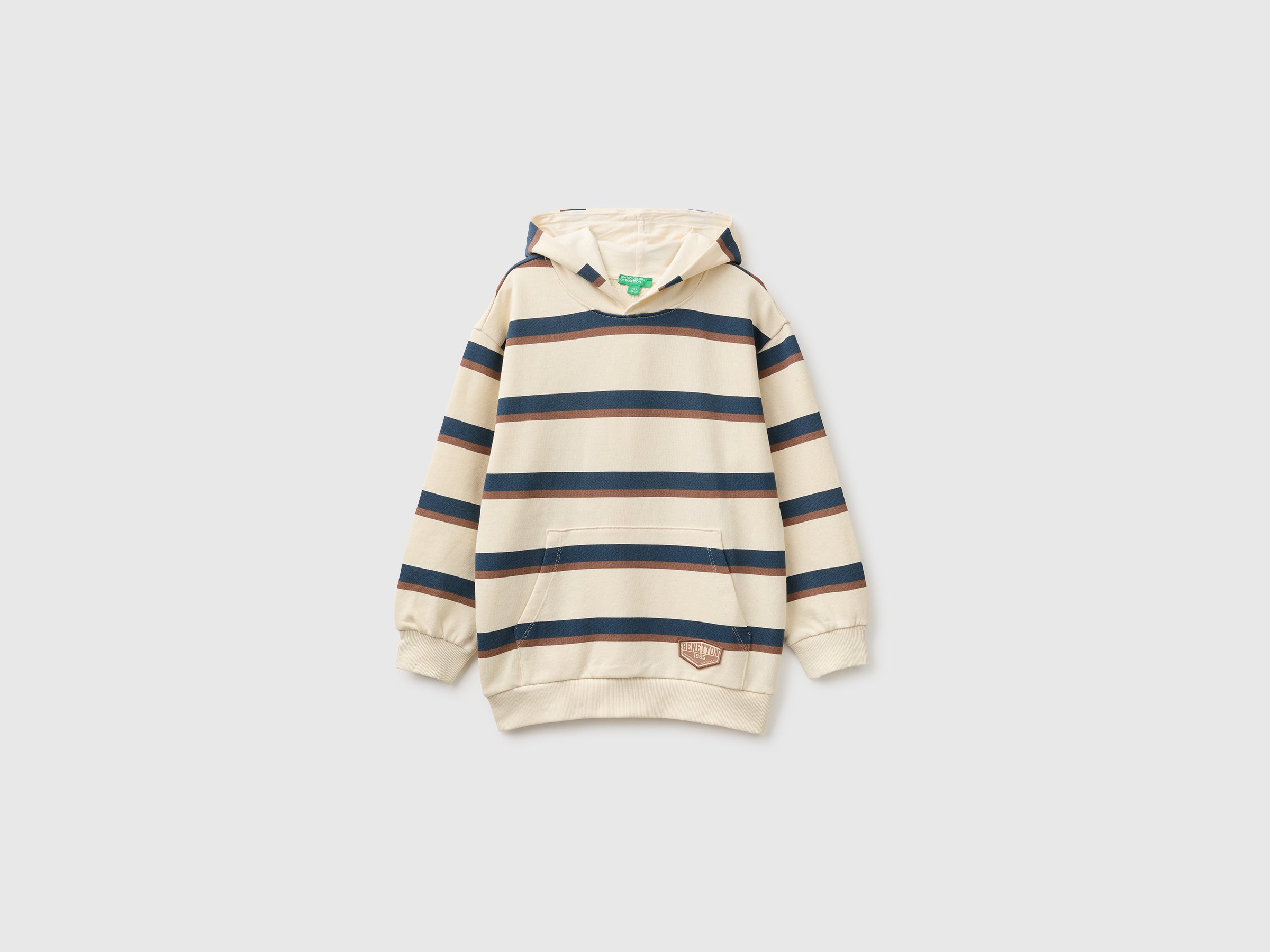 United Colors of Benetton felpa cappuccio righe cotone M