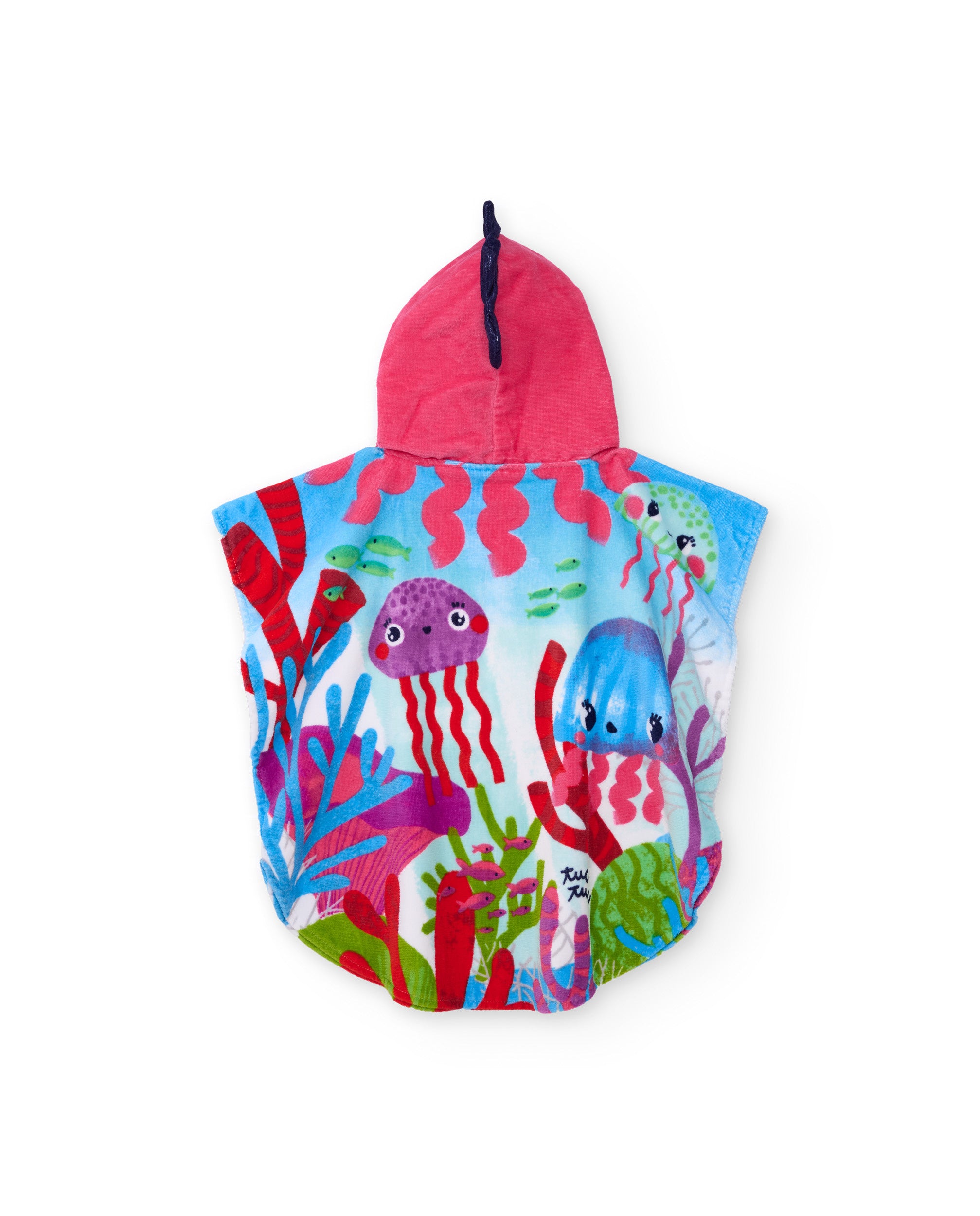 TucTuc Asciugamani poncho bambina blu con cappuccio