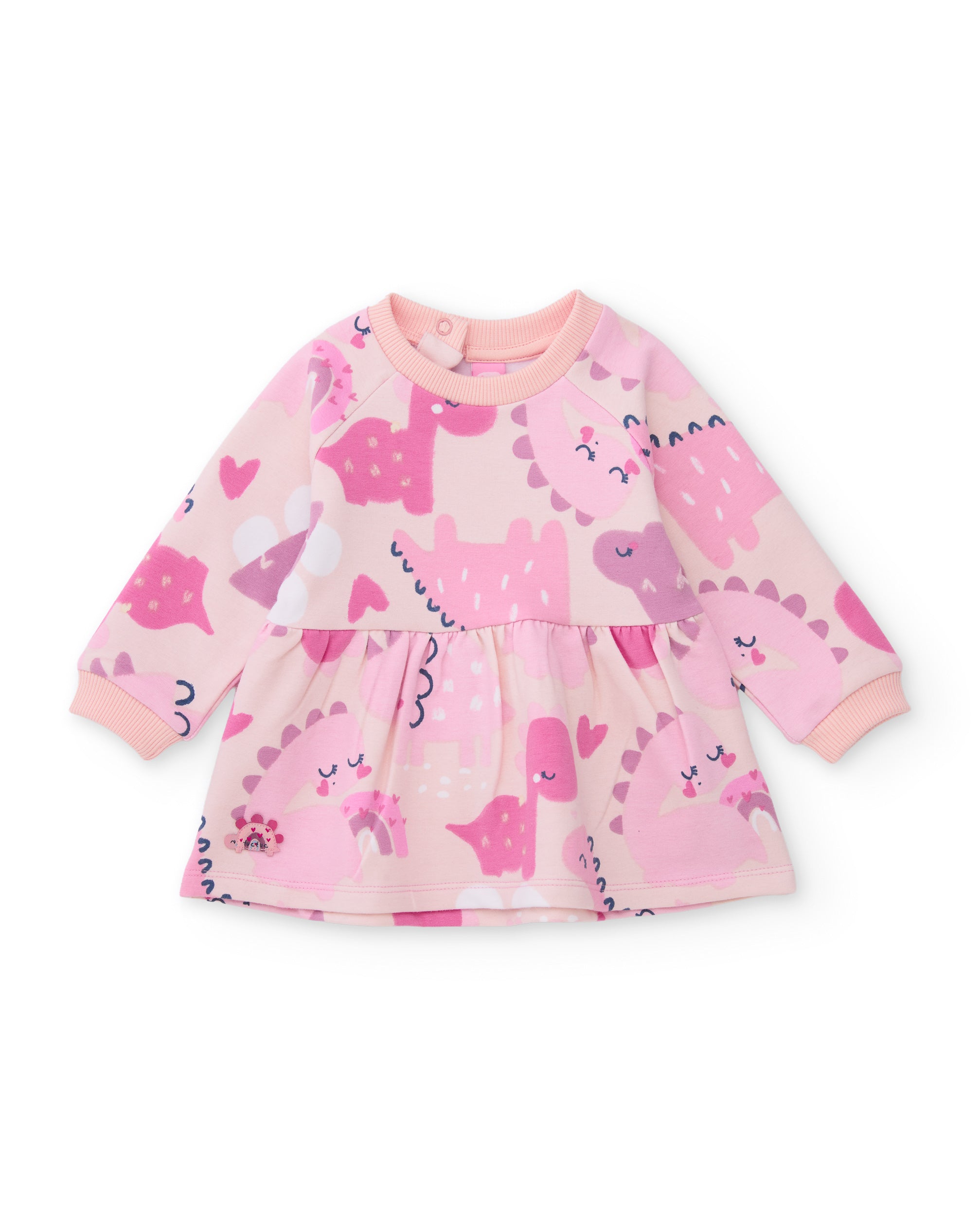 TucTuc Vestiti vestito neonata felpa rosa dinosauri