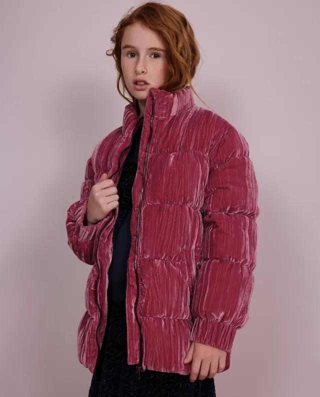 TucTuc Cappotti cappotto bambina viola imbottito velluto