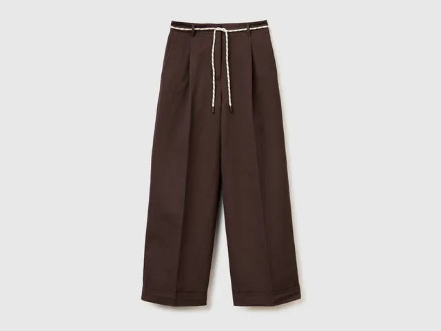 United Colors of Benetton Trousers pantaloni coulisse cotone donna