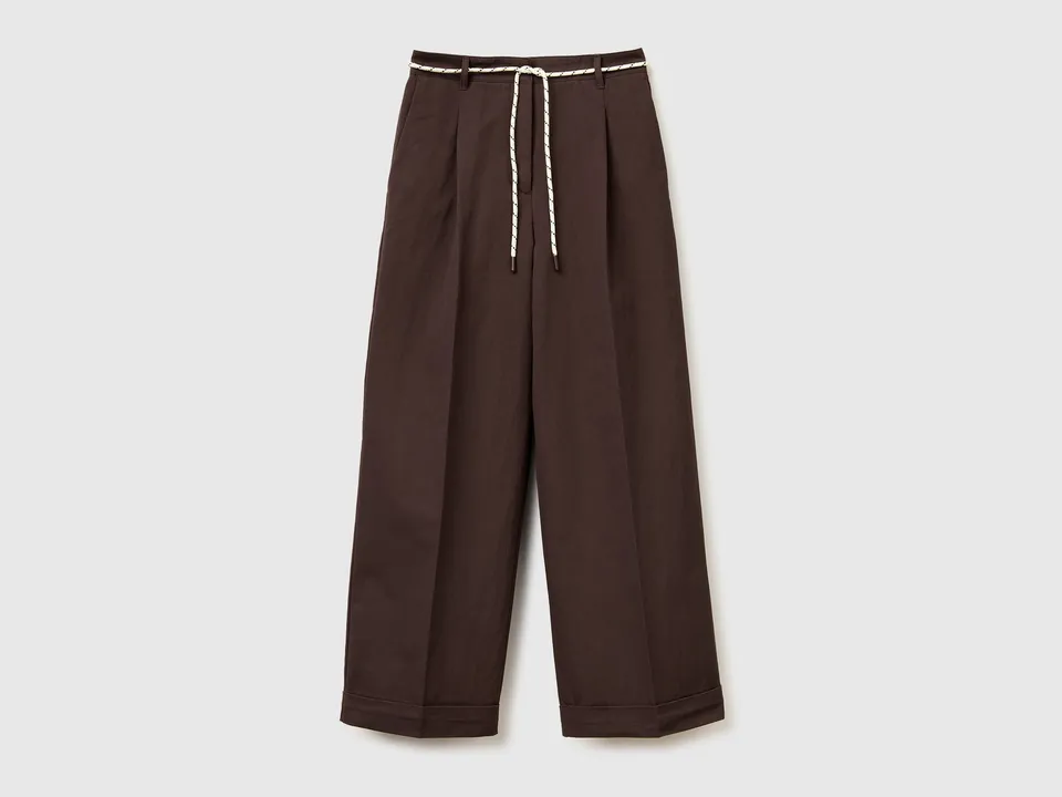 United Colors of Benetton Trousers pantaloni coulisse cotone donna