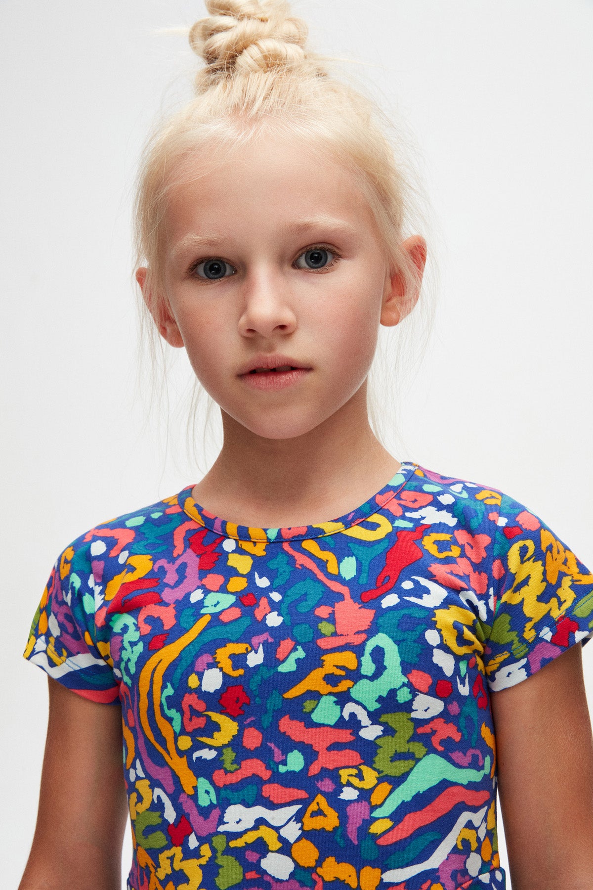 Lovetti Mini Fili Colorati abito bambina cotone elasticizzato