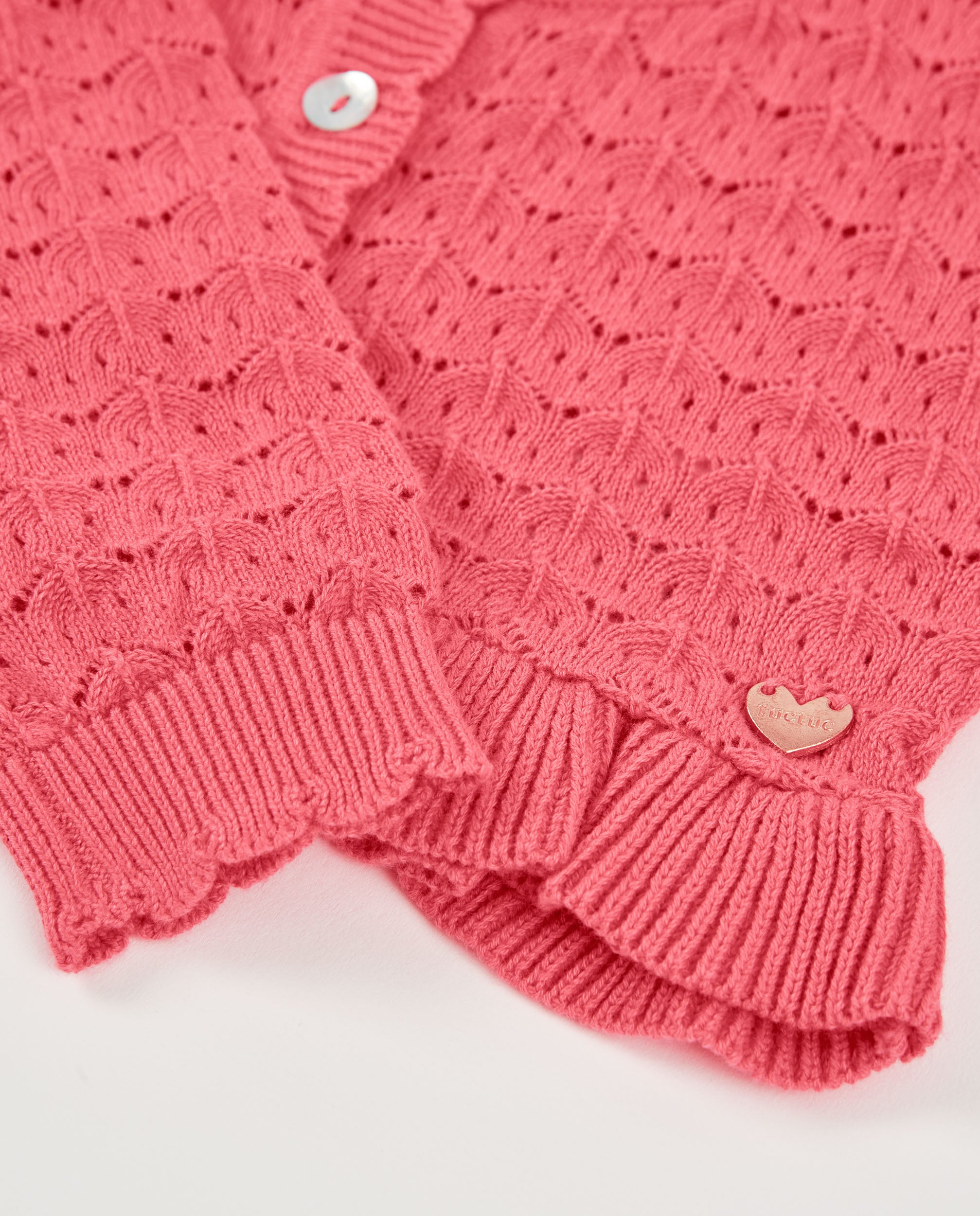 TucTuc Maglioni cardigan bambina rosa traforato