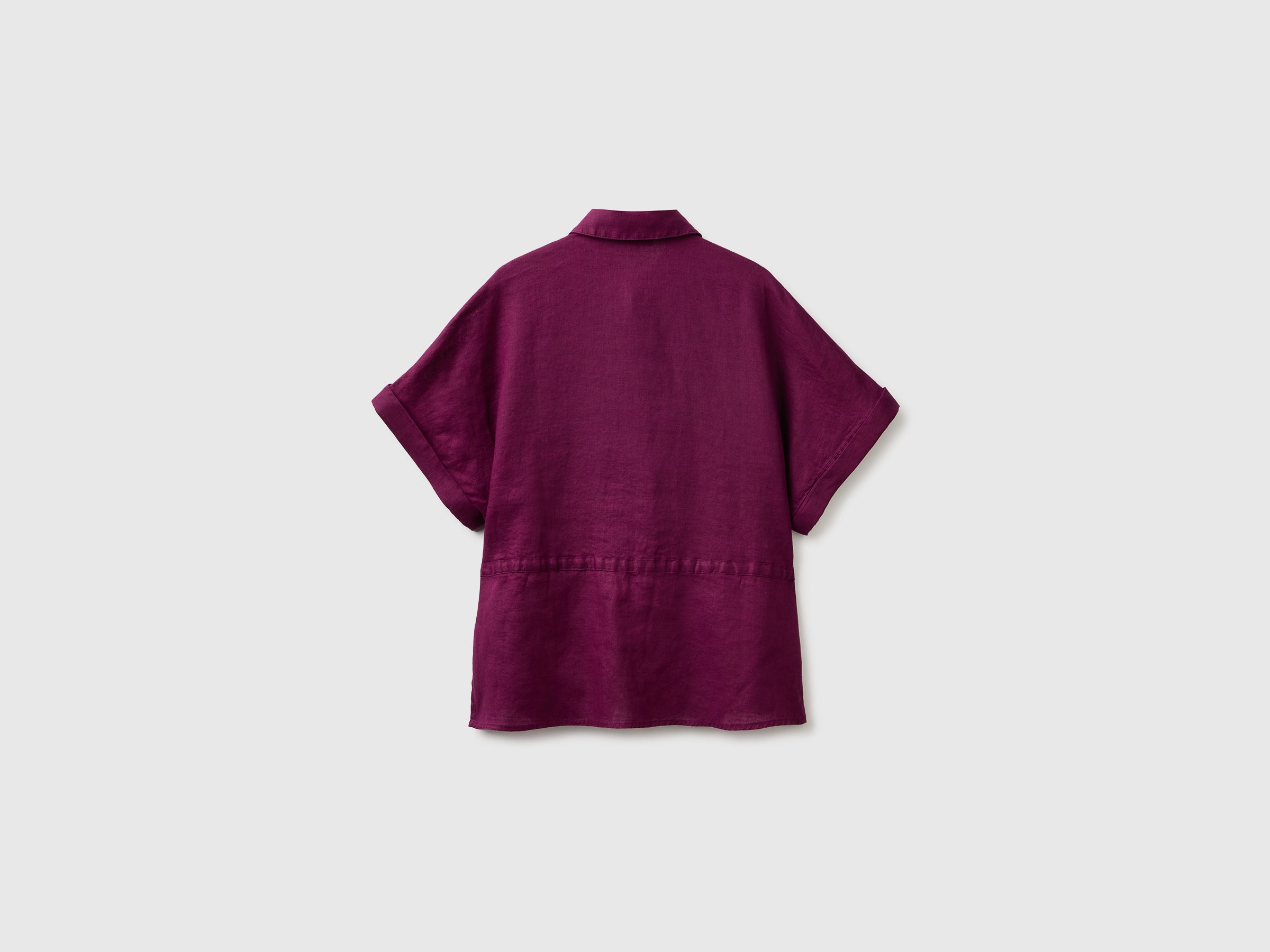United Colors of Benetton Shirts camicia lino sahariana maniche corte
