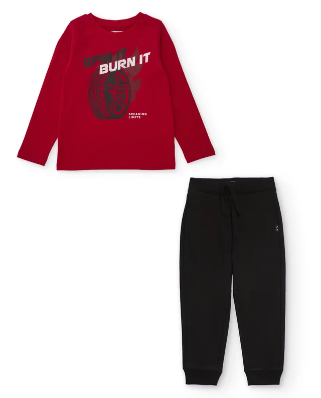 TucTuc Completi tuta bambino rossa cotone jogger taglia bambino