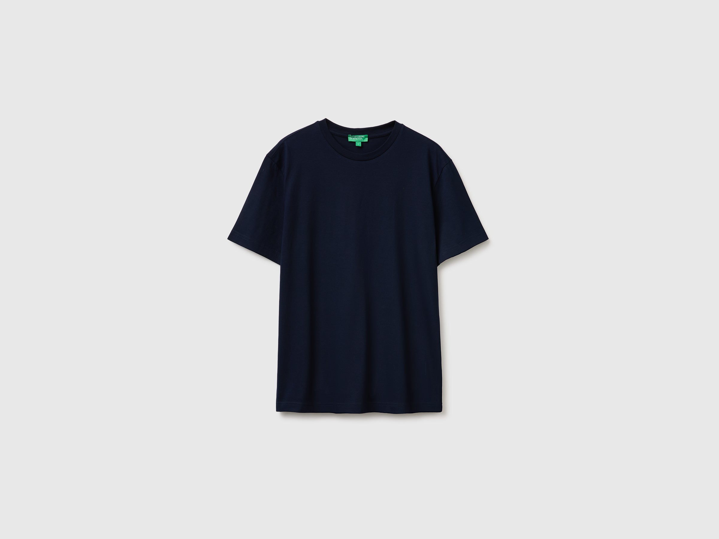 United Colors of Benetton T-Shirts T-Shirt Cotone Blu Maniche Corte