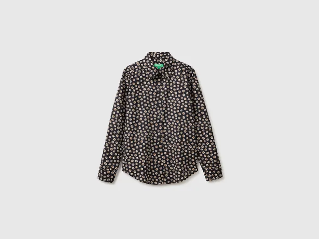 United Colors of Benetton camicia fantasia cotone manica lunga M