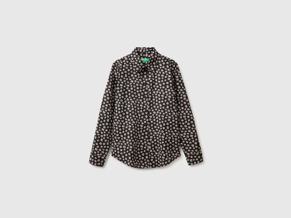 United Colors of Benetton camicia fantasia cotone manica lunga M