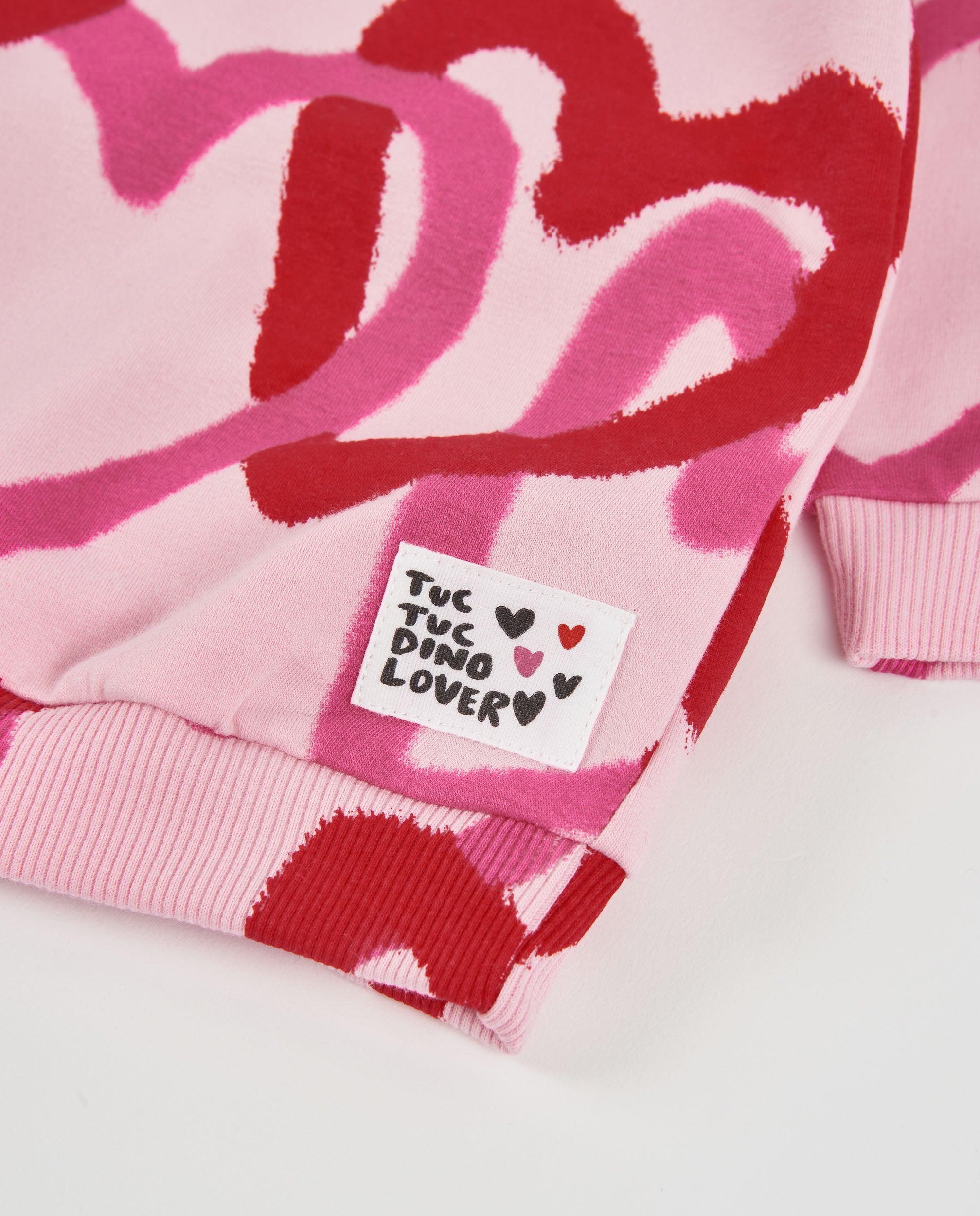 TucTuc Vestiti Cuori vestito bambina rosa felpa