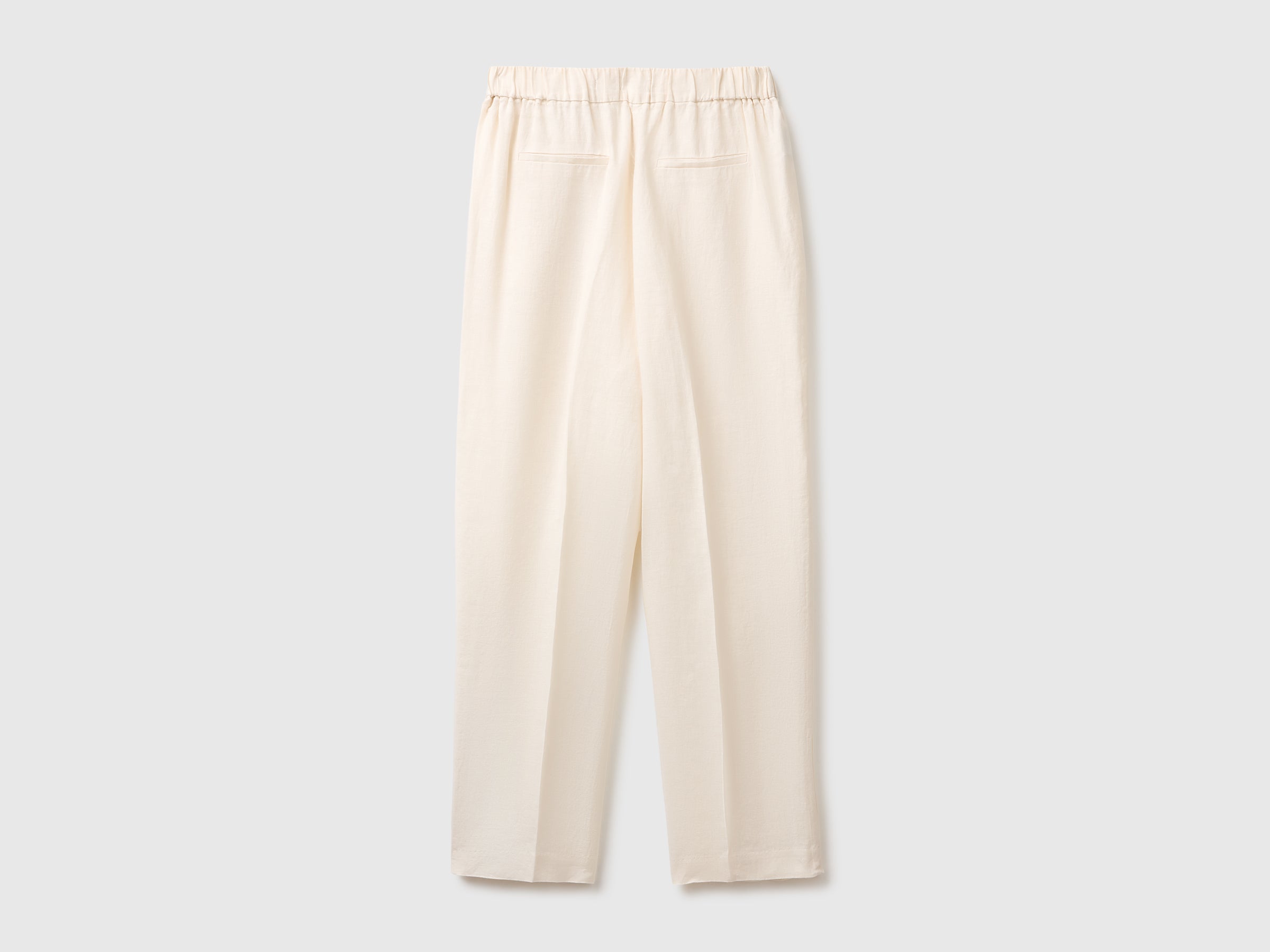 United Colors of Benetton Pantaloni Lino carrot fit caviglia puro lino