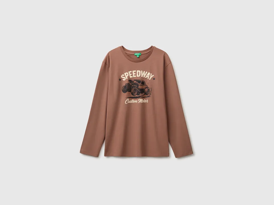 United Colors of Benetton T-Shirt Cotone Bio Stampata ML