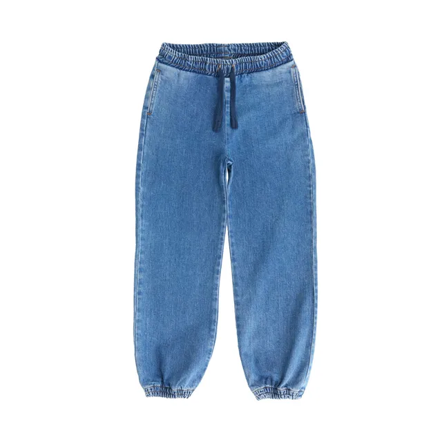 Leela Cotton Jeans jogger bimbo blu chiara 122-128 cm cotone bio