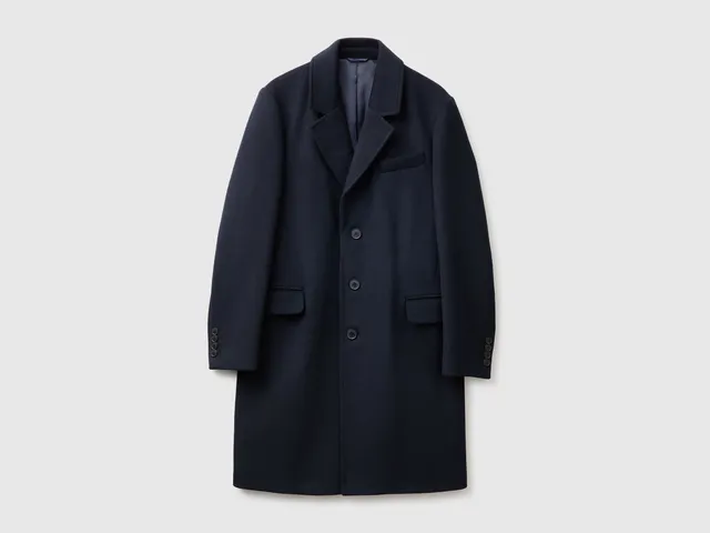 United Colors of Benetton cappotto lungo monopetto lana taglia 50