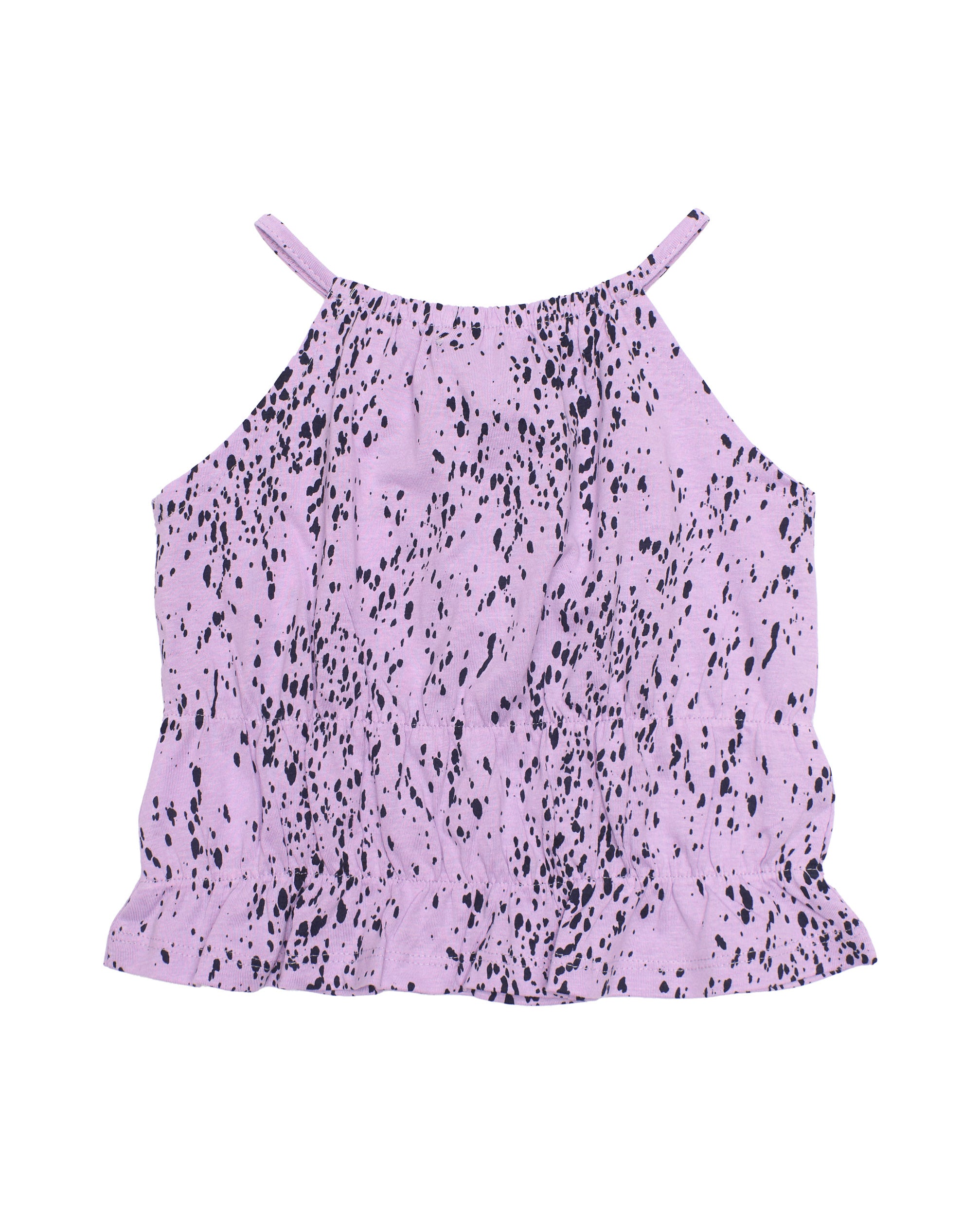TucTuc Magliette top bambina pois elasticizzato lila