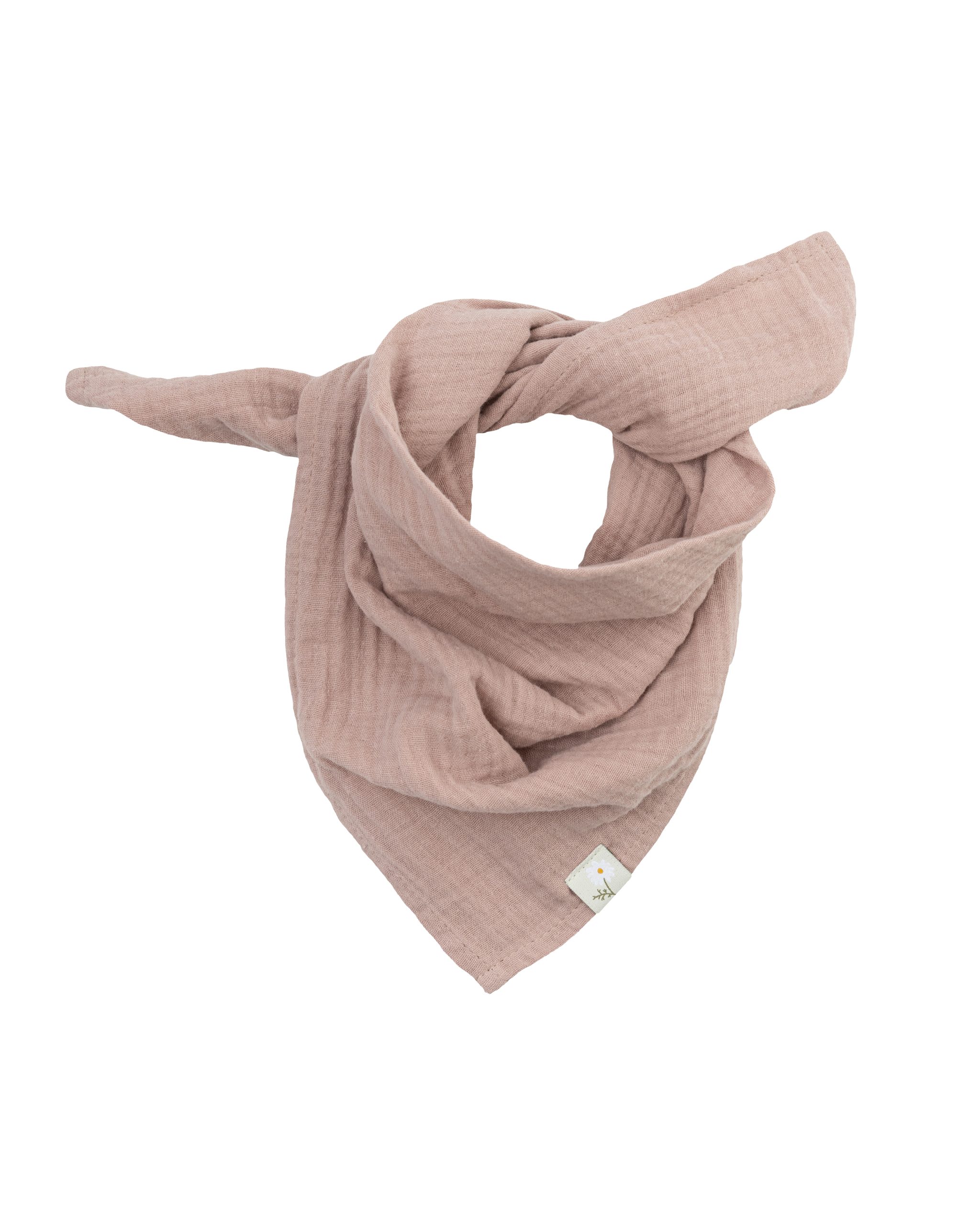 Woolly Organic Bandana with Label foulard Rose Clay 50x50 cotone