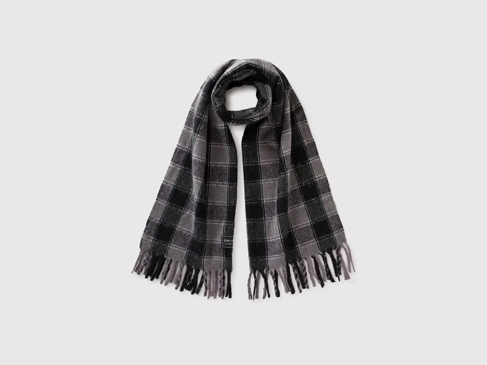 United Colors of Benetton Accessories sciarpa lana check OS