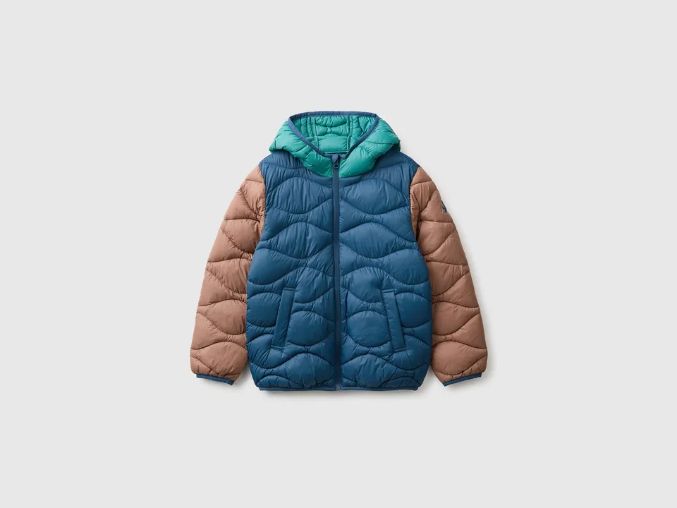 United Colors of Benetton Piumino Trapuntato Cappuccio Rain Defender
