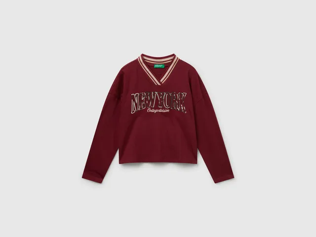 United Colors of Benetton T-shirt paillettes cotone bio M