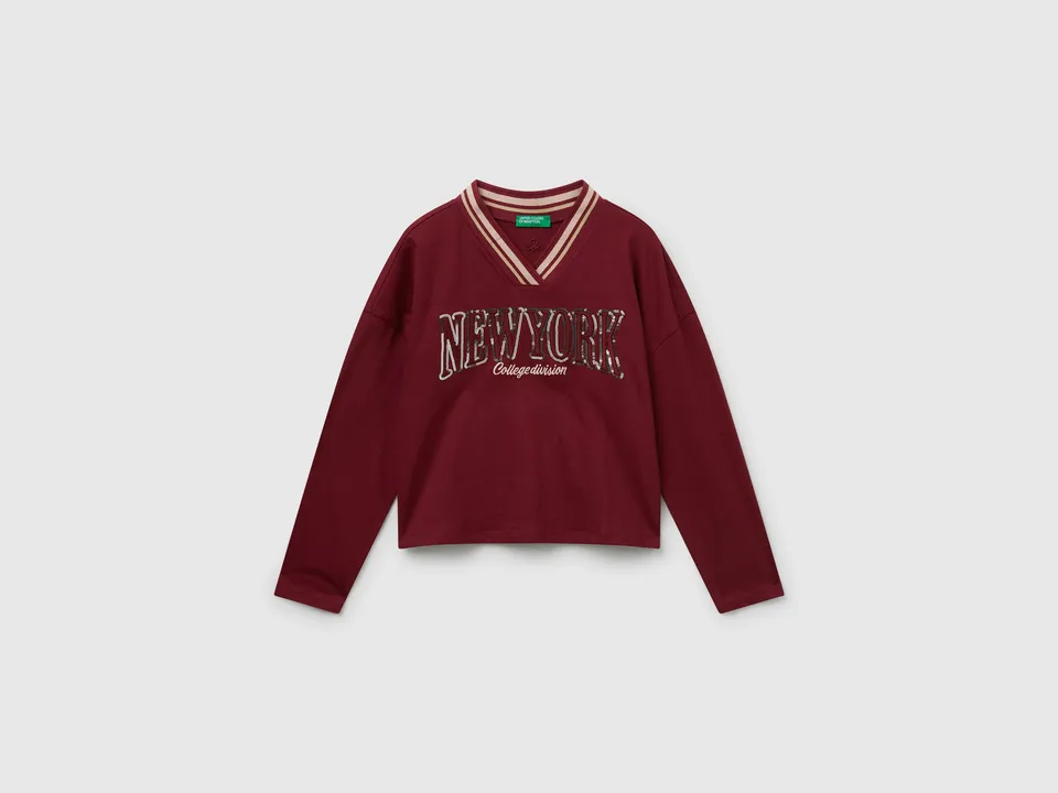 United Colors of Benetton T-shirt paillettes cotone bio M