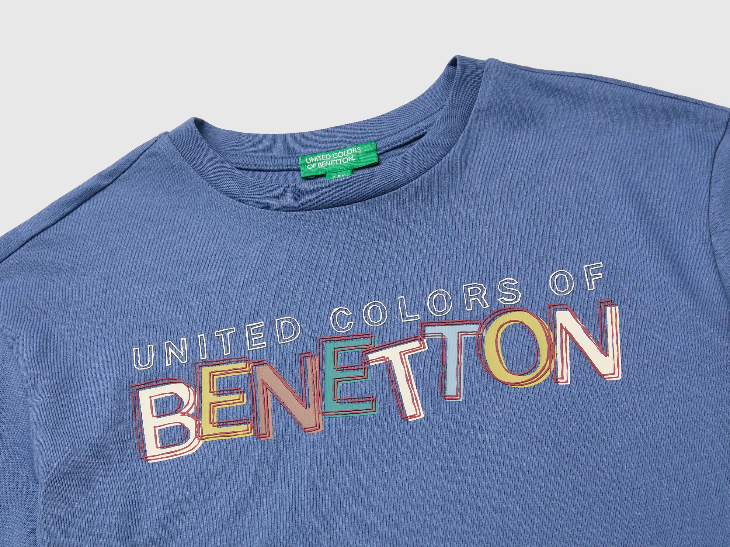 United Colors of Benetton T-Shirts maglietta manica corta stampa cotone bio
