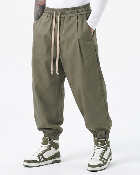 Sottosopra pantalaccio cotone balloon pantalone nero duca homme