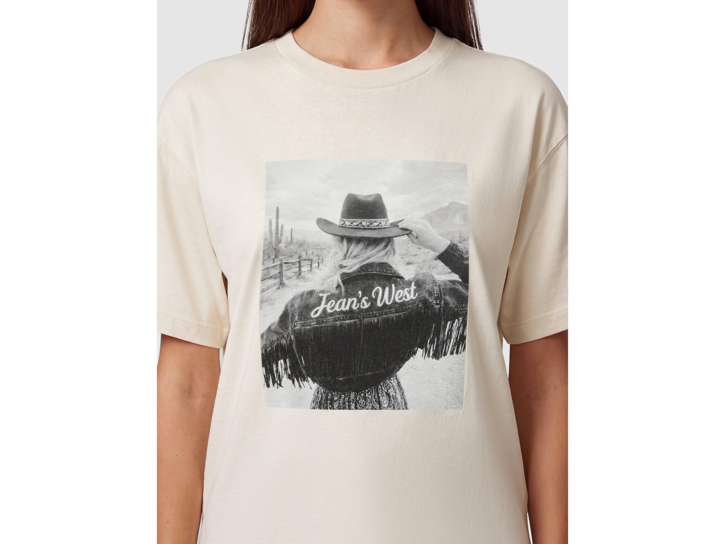 United Colors of Benetton T-shirt stampa western maglietta cotone relaxed