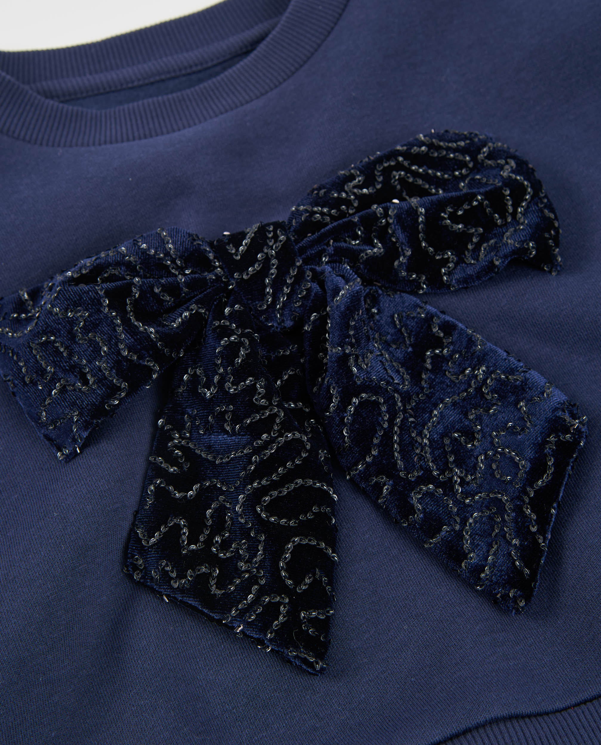 TucTuc Felpe felpa bambina blu navy fiocco