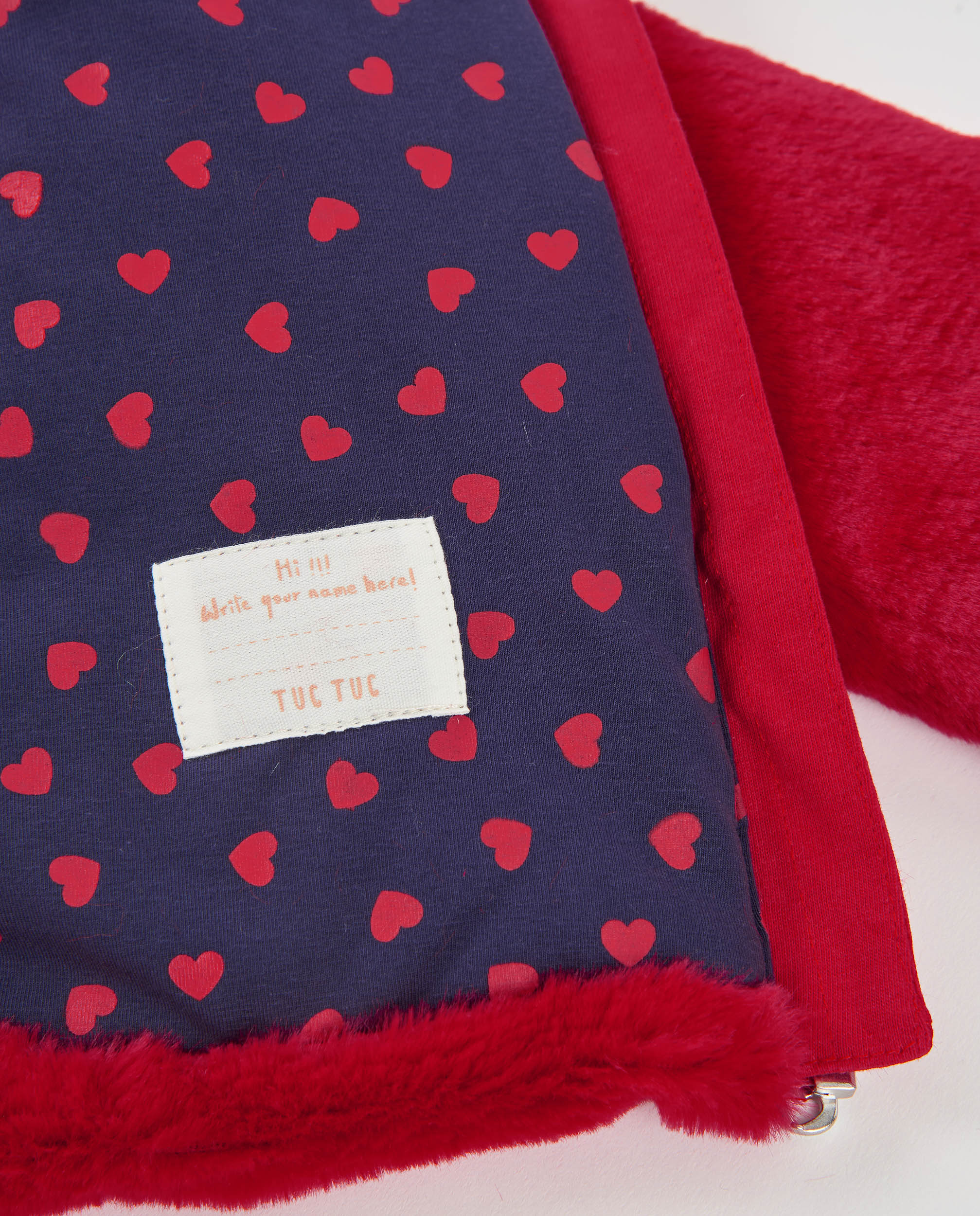 TucTuc Cappotti Cappotto bambina rosso imbottito cuori