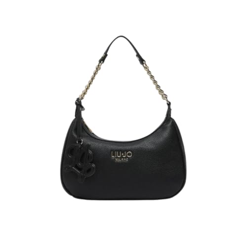 Liu Jo Jeans AF6207 ES039 Borsa Hobo Nera Similpelle
