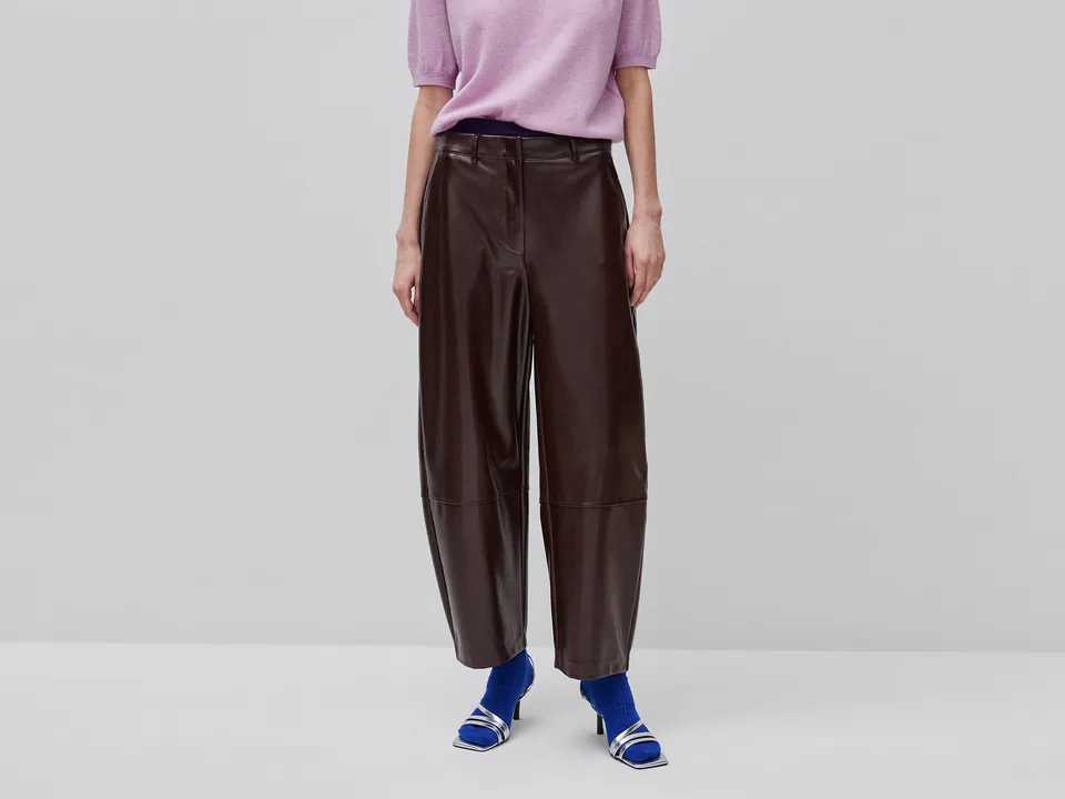United Colors of Benetton Trousers barrel rivestito 42