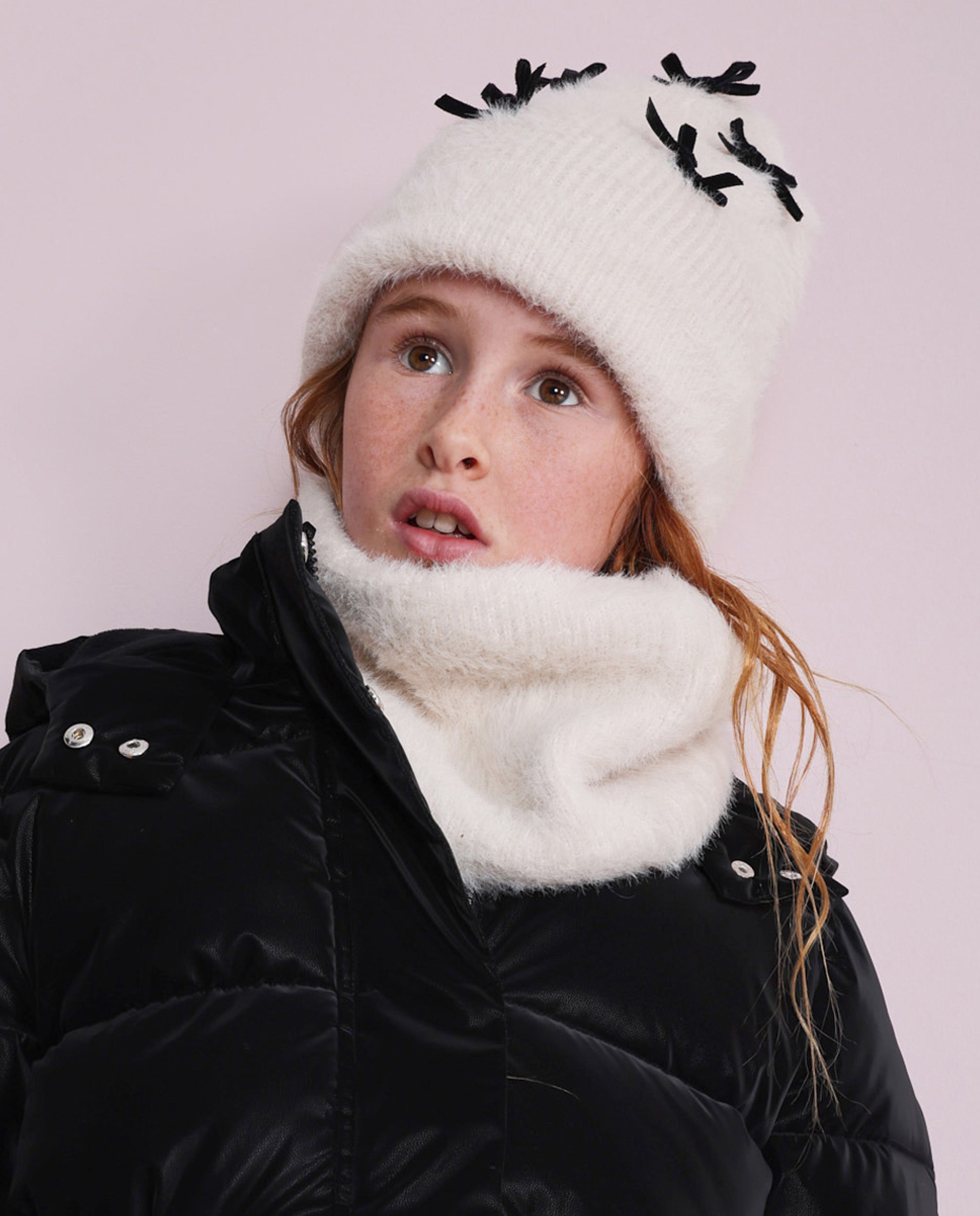 TucTuc Accessori Set Tricot Ecrù Berretto Scaldacollo