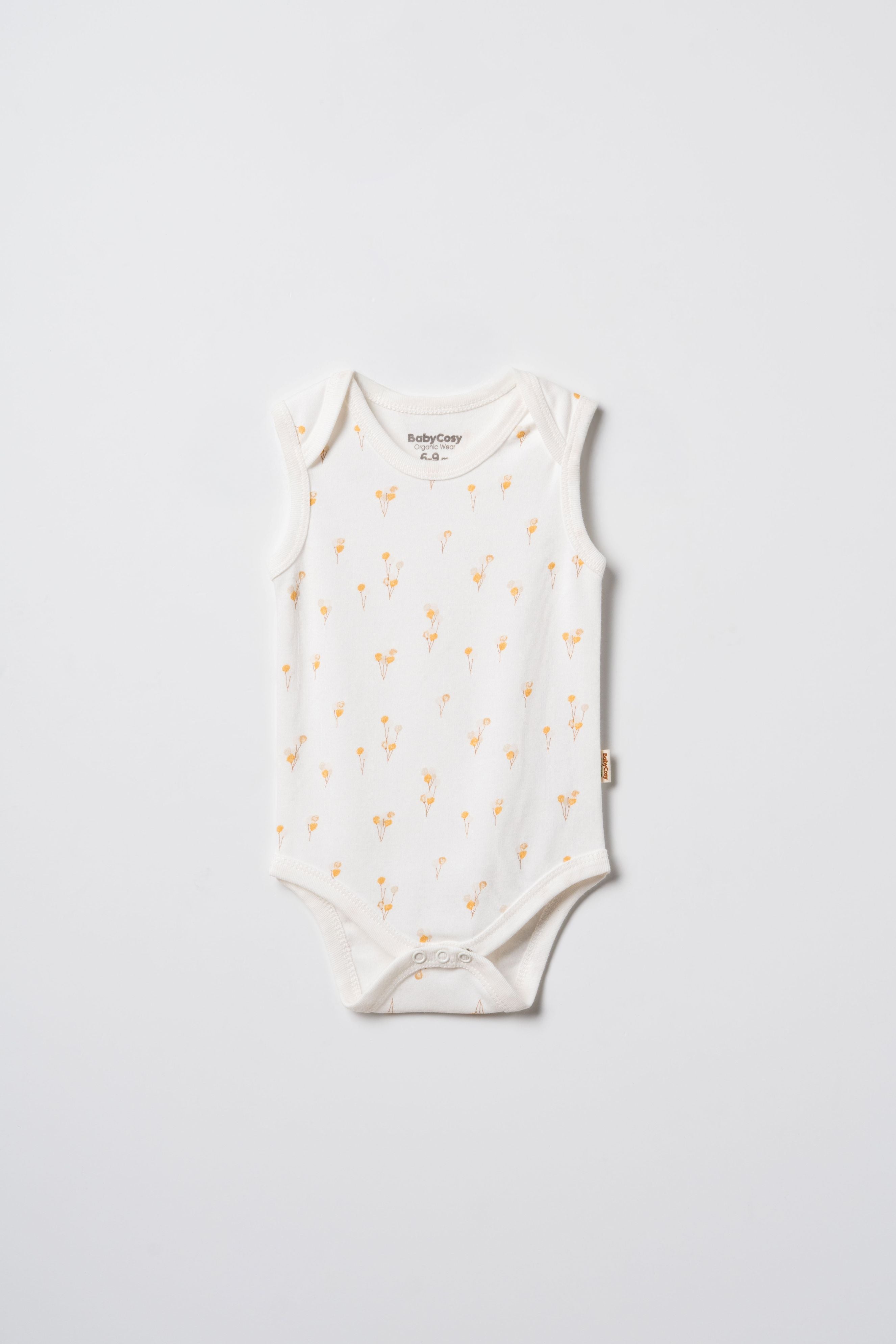 BabyCosy Set 2 Body Smanicati Palloncino Cotone Bio 6-9 Mesi
