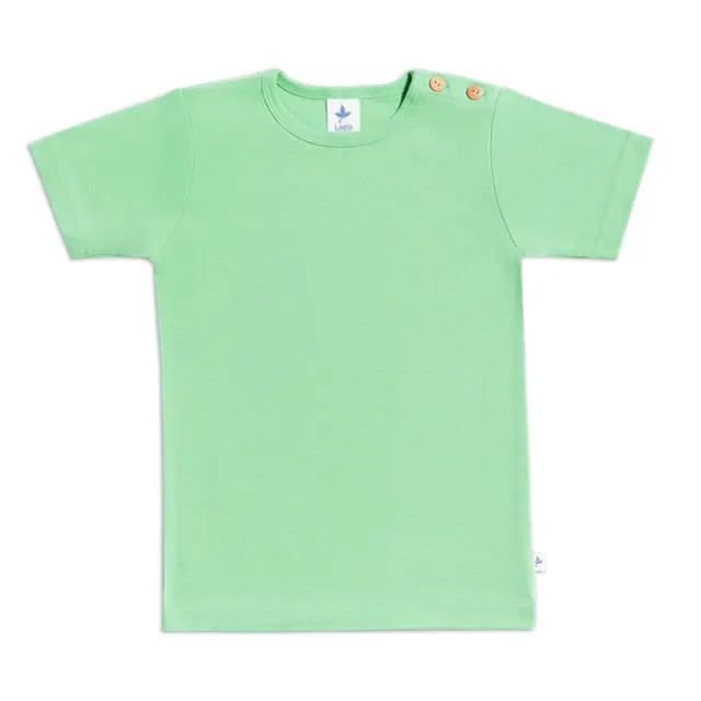 Leela Cotton Verde Menta maglietta bambino cotone organico 3-4 anni