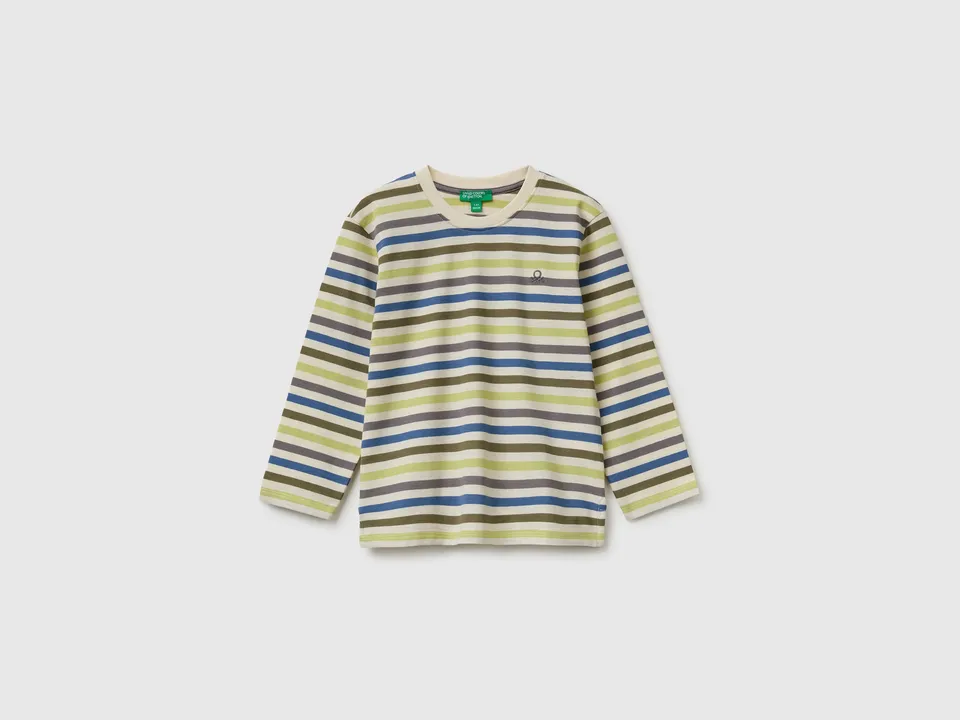 United Colors of Benetton Maglietta Rigata Bimbo Cotone Bio